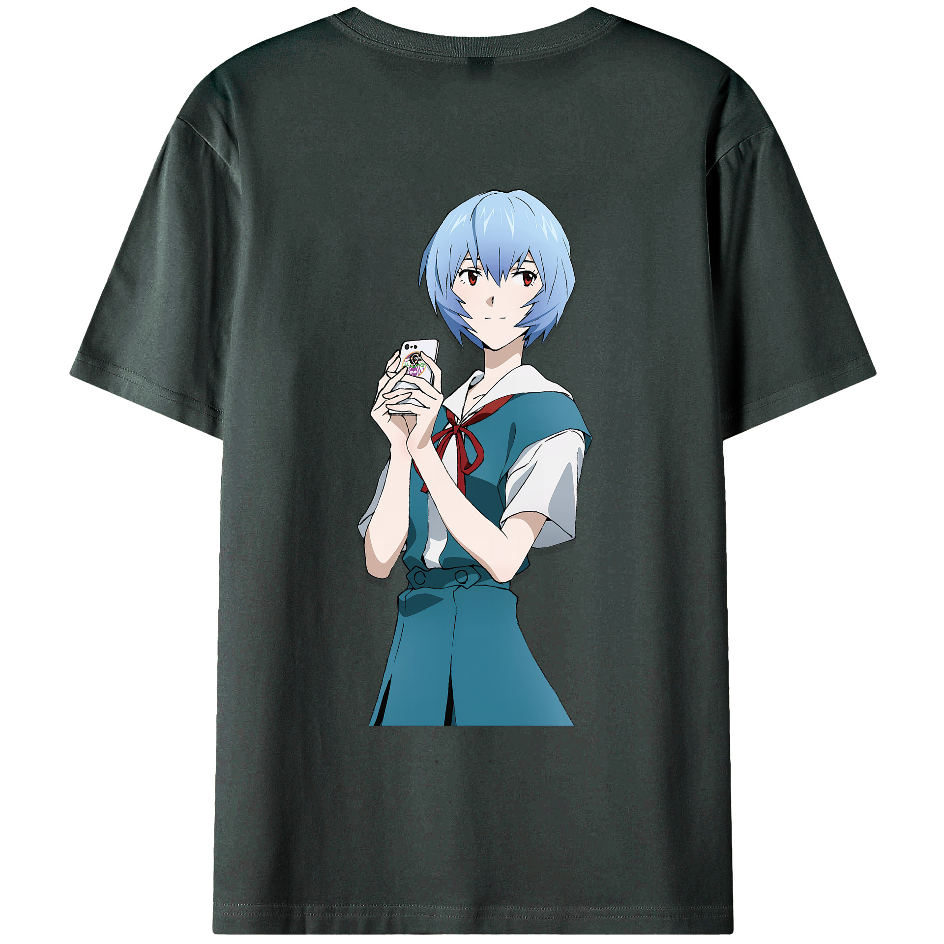 （画像用） EVA 新世紀エヴァンゲリオン 綿100％ メンズ半袖Tシャツ（バックプリント） 通気性